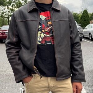 Men's Black Leather Jacket
